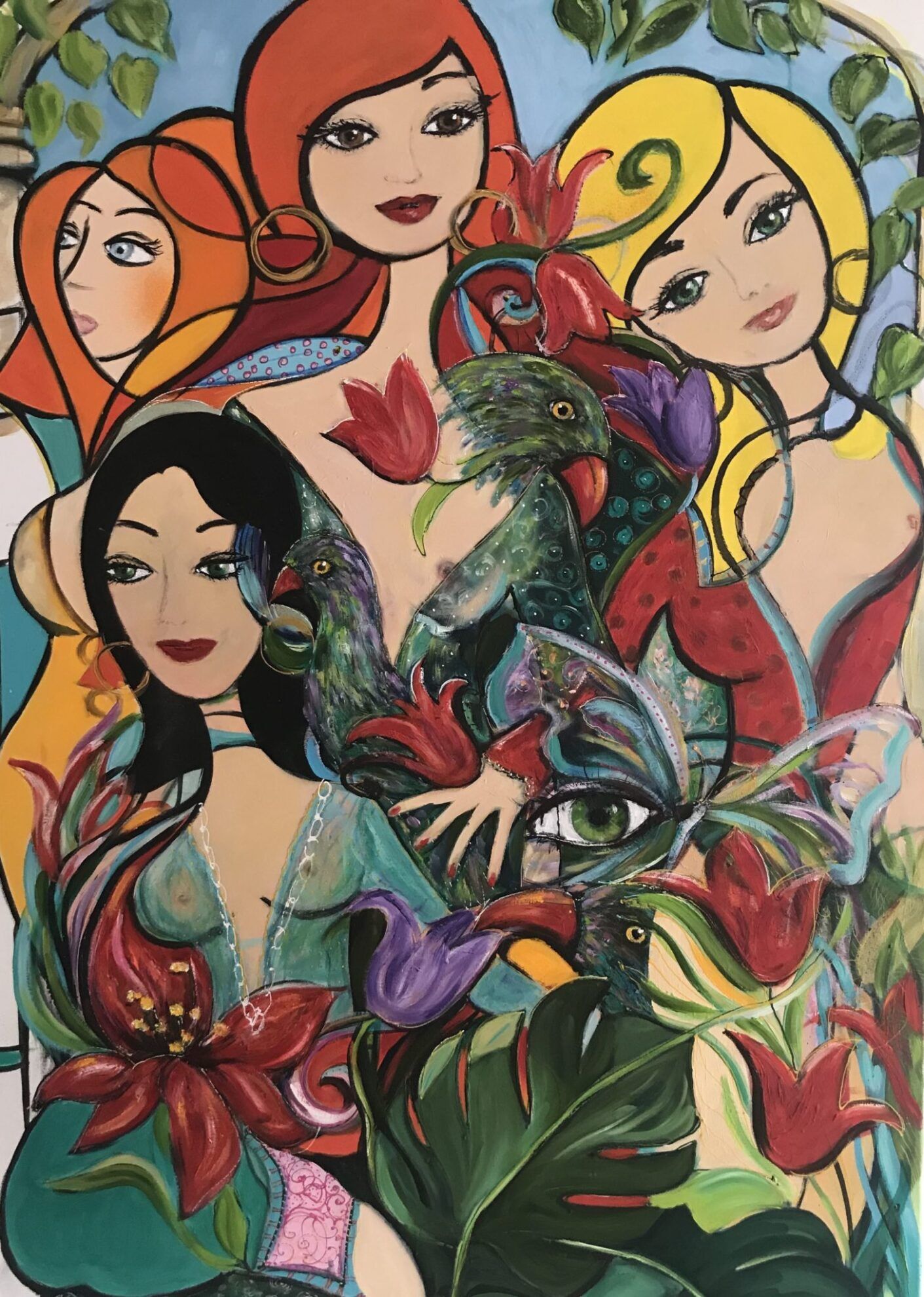 Oljemålning - Madame Butterfly SÅLD - Bild 2