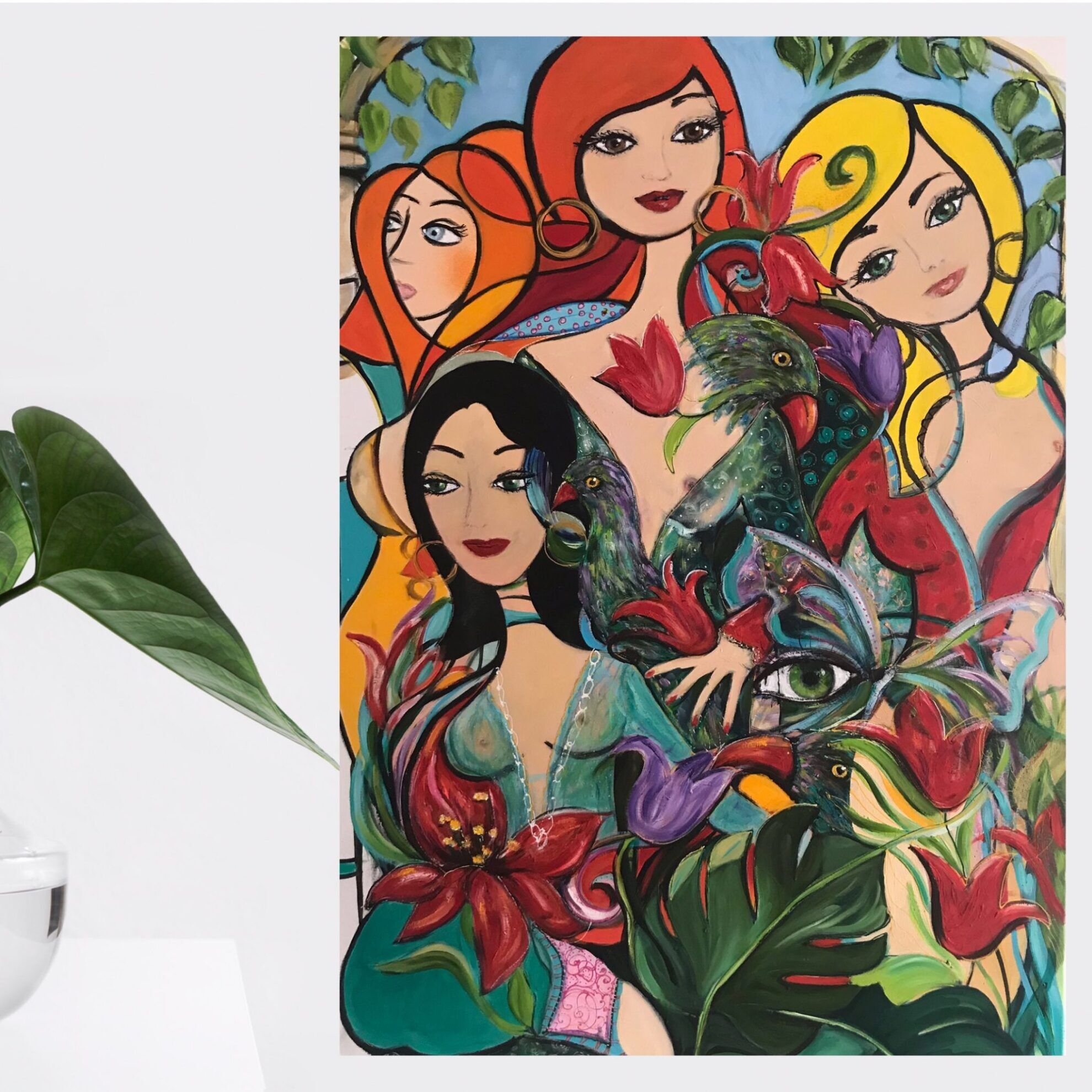 Oljemålning - Madame Butterfly SÅLD - Bild 3