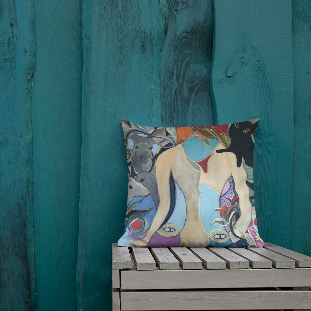 Kuddfodral linnestruktur - Cleopatra 45x45cm