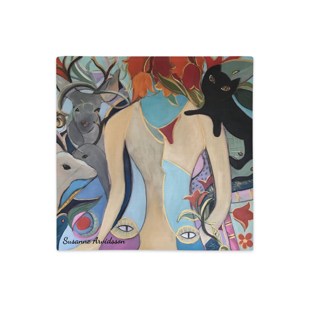 Kuddfodral linnestruktur - Cleopatra 45x45cm