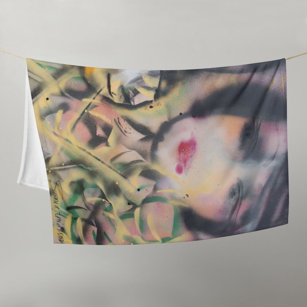 Pläd i mjuk silkeslen känsla och lyster