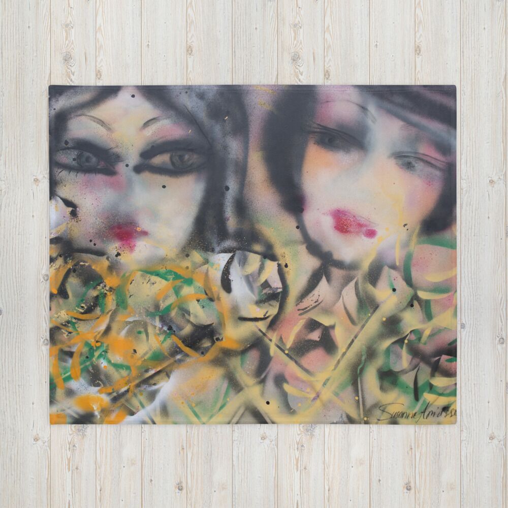 Pläd i mjuk silkeslen känsla och lyster