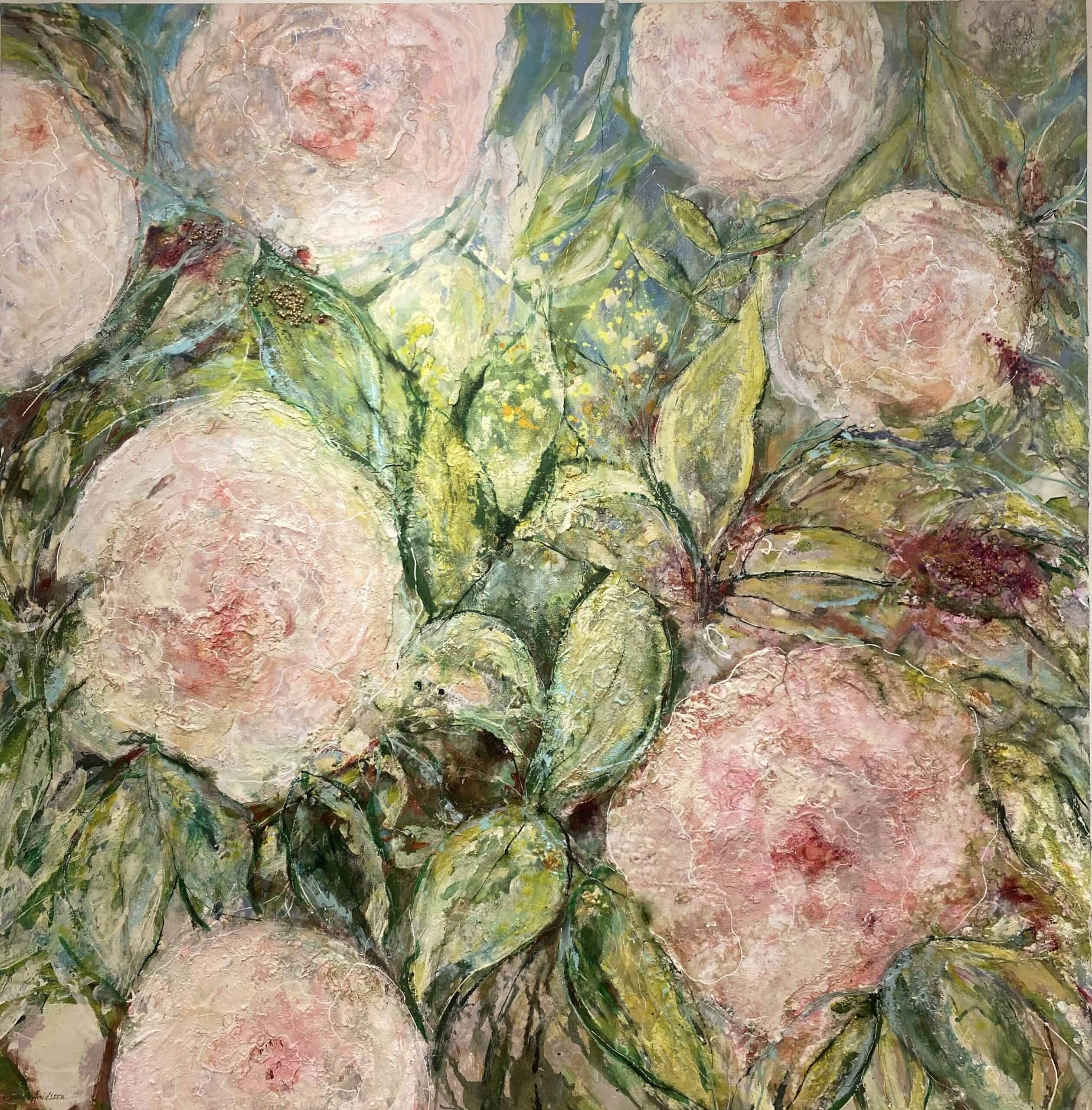 Köp Tavla i Rosa och Grönt