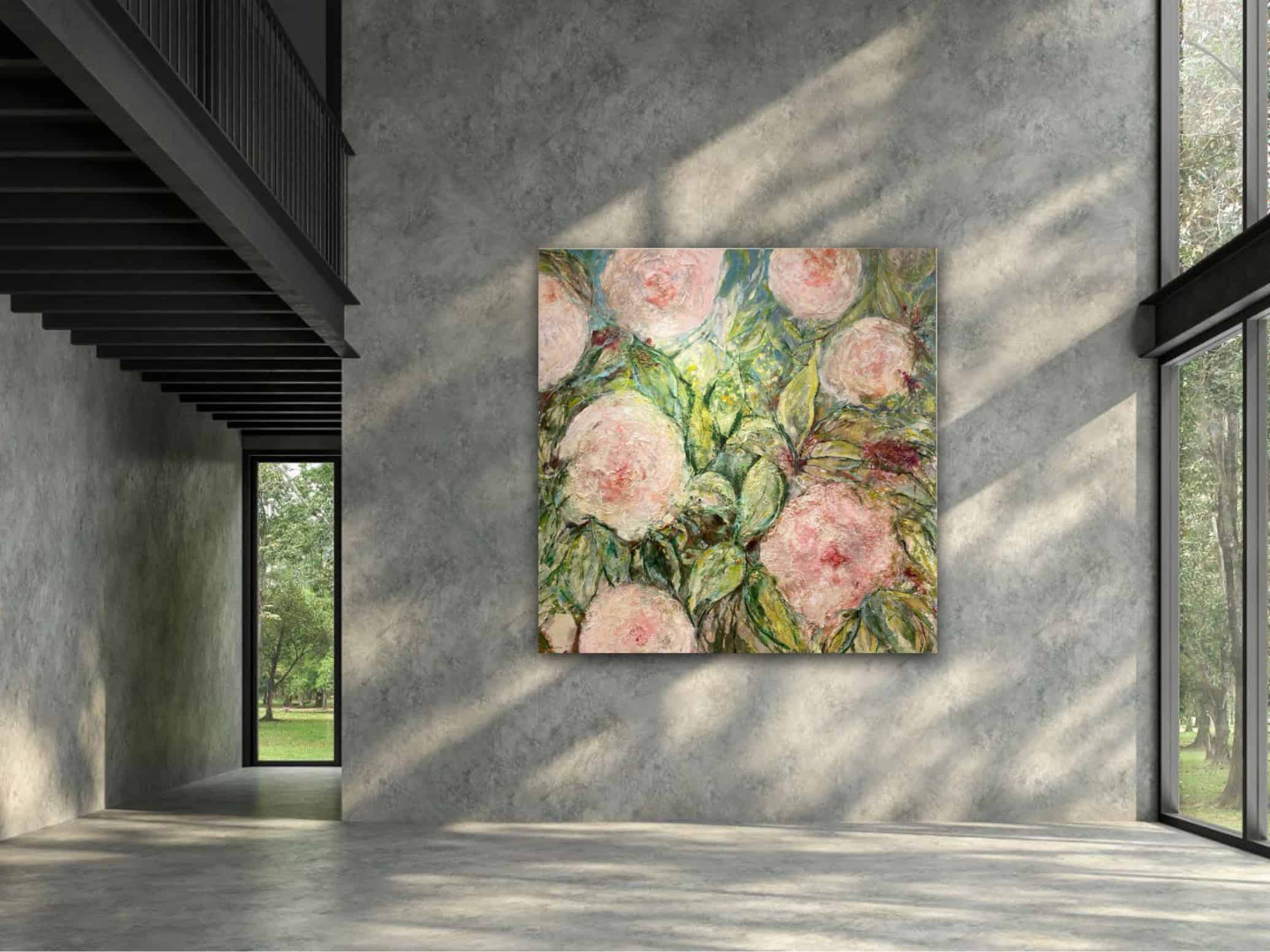 Köp Tavla i Rosa och Grönt