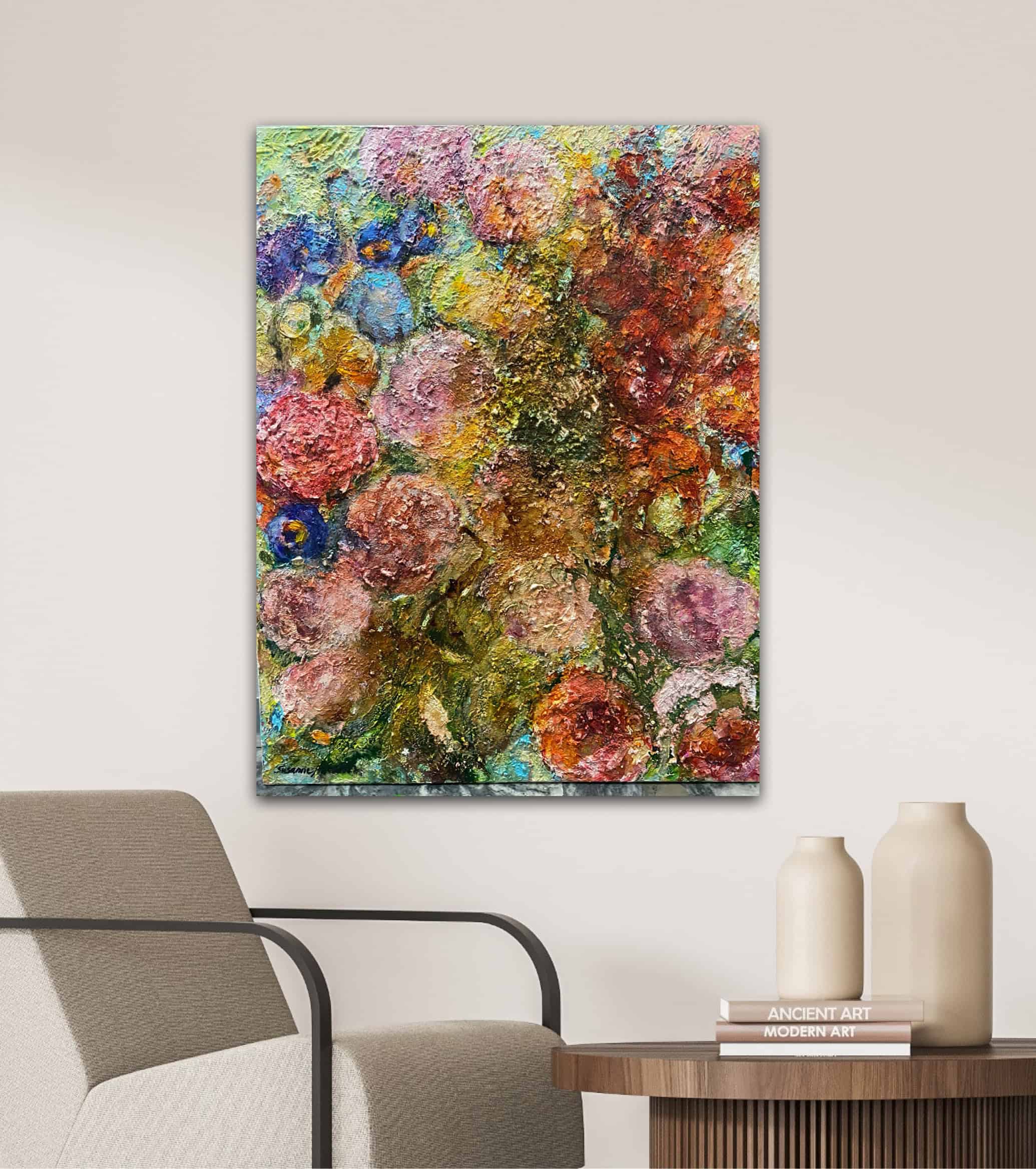 Tavla med blommotiv - Sensommar