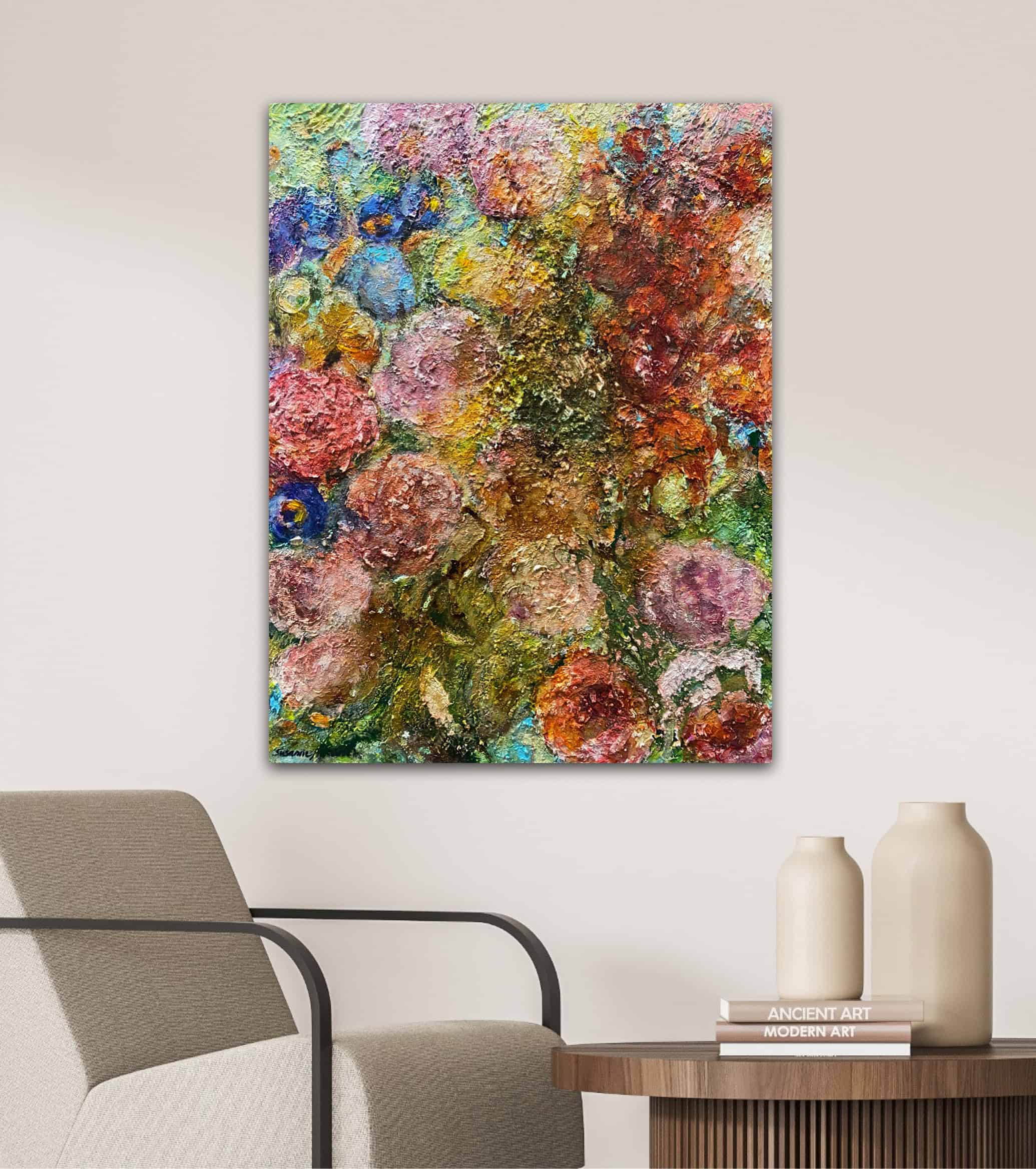 Tavla med blommotiv - Sensommar