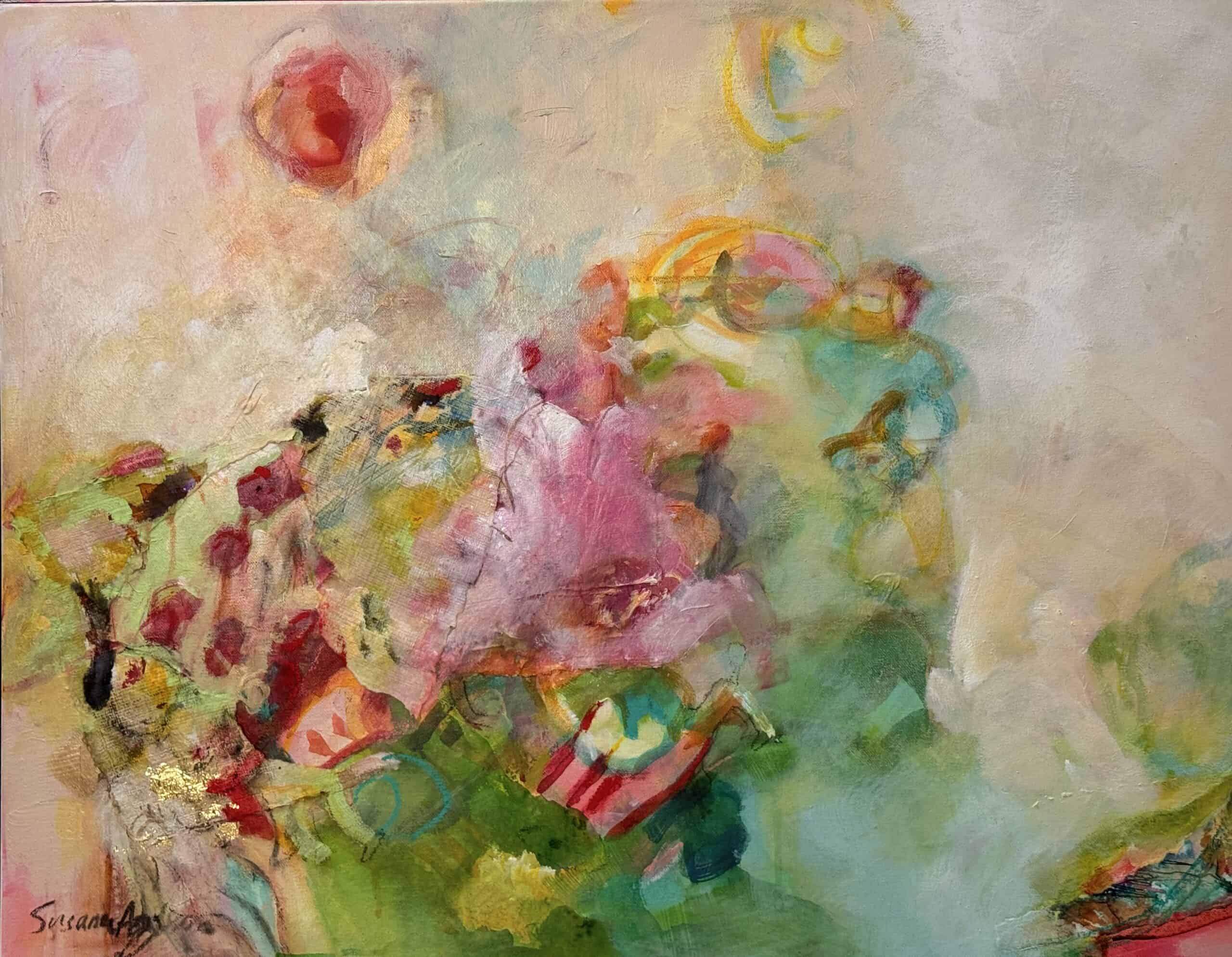 Abstrakt originalmålning i blandteknik - Bild 5