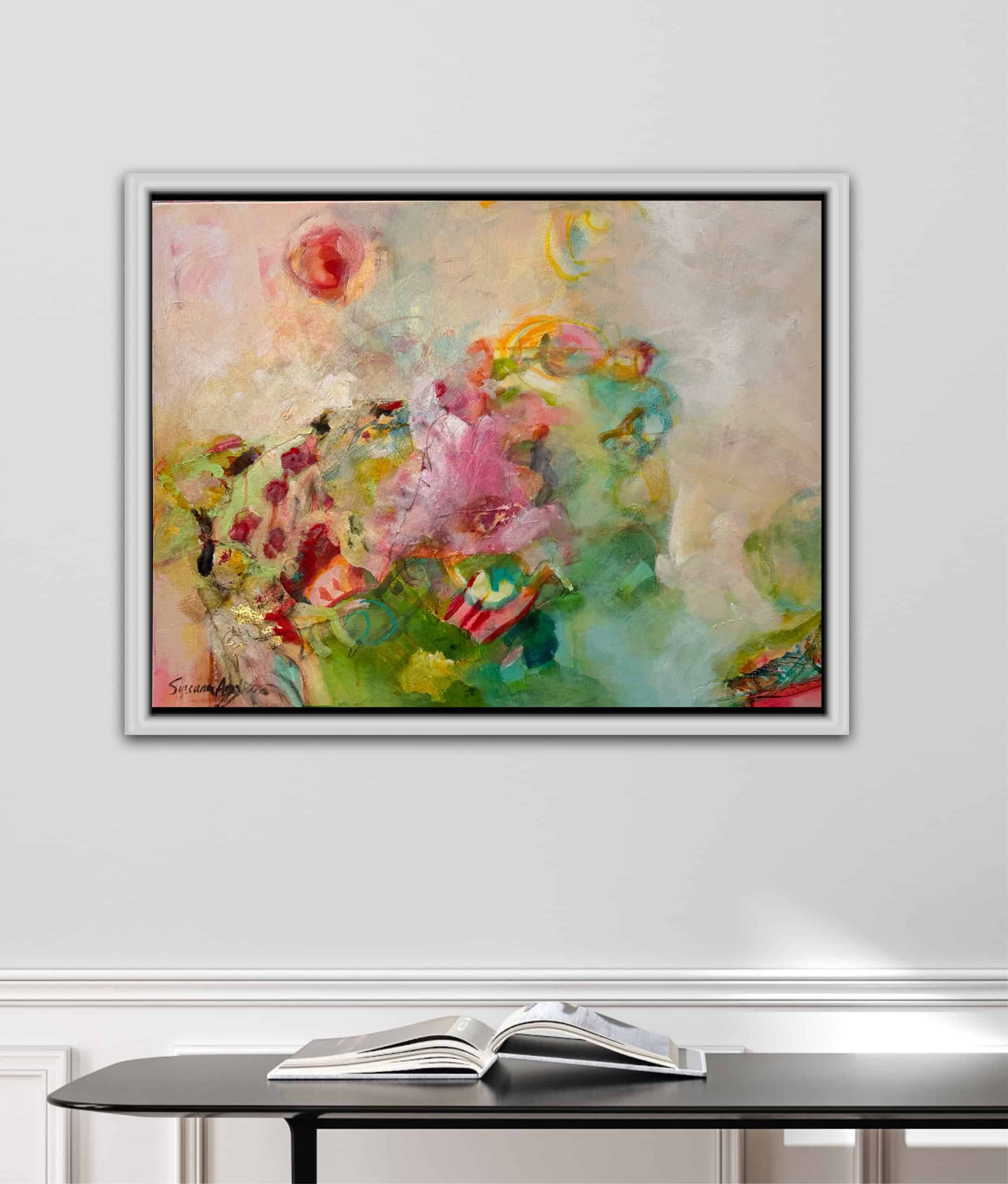 Abstrakt originalmålning i blandteknik - Bild 3