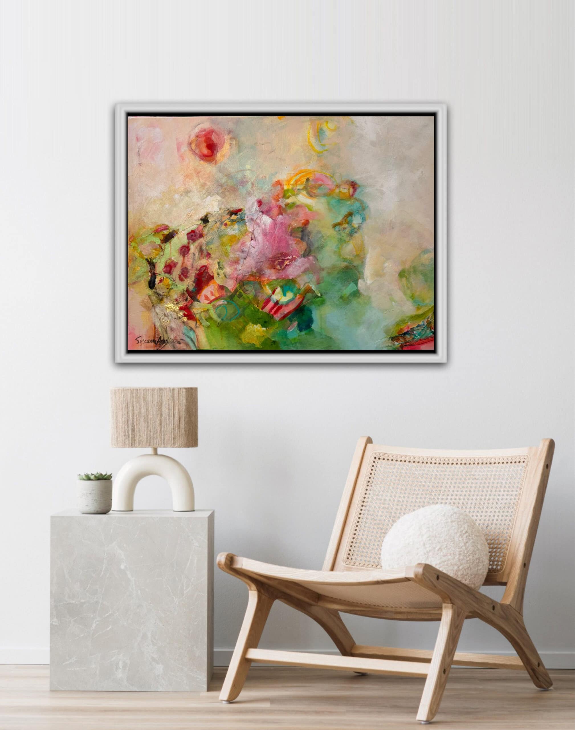 Abstrakt originalmålning i blandteknik - Bild 2