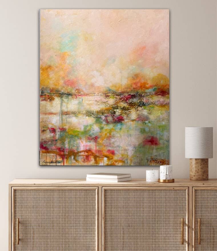 Unik väggkonst – abstrakt målning